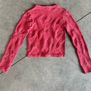 By Together Redish Lace Type/Look Long Sleeve Top
